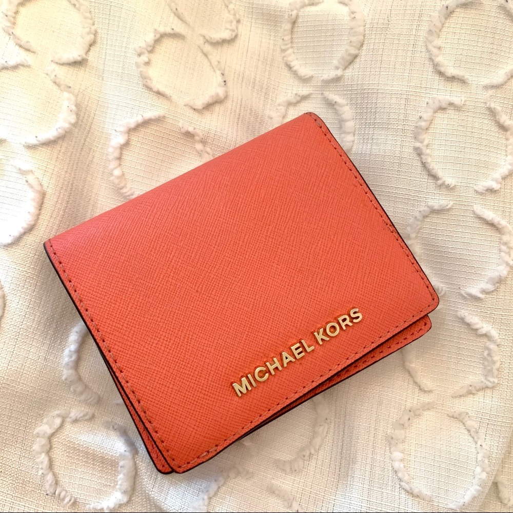 Michael Kors Coral Pink Wallet